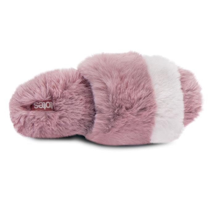 totes toasties® Ladies Faux Fur Slider Slippers Pink Extra Image 5